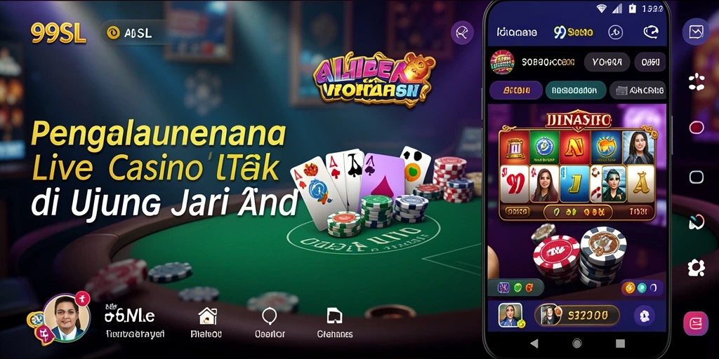 Tampilan gameplay Live Casino yang mendebarkan dan interaktif di 99SL.
