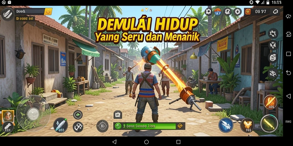 Screenshot gameplay DEMI11 yang menunjukkan interaksi karakter dalam simulasi.