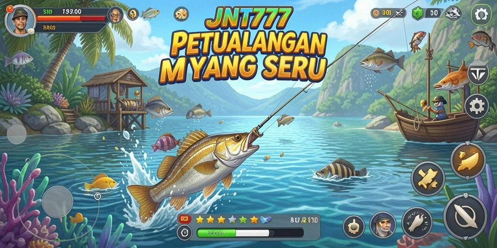 Gameplay JNT777 yang menarik dengan elemen memancing yang seru.