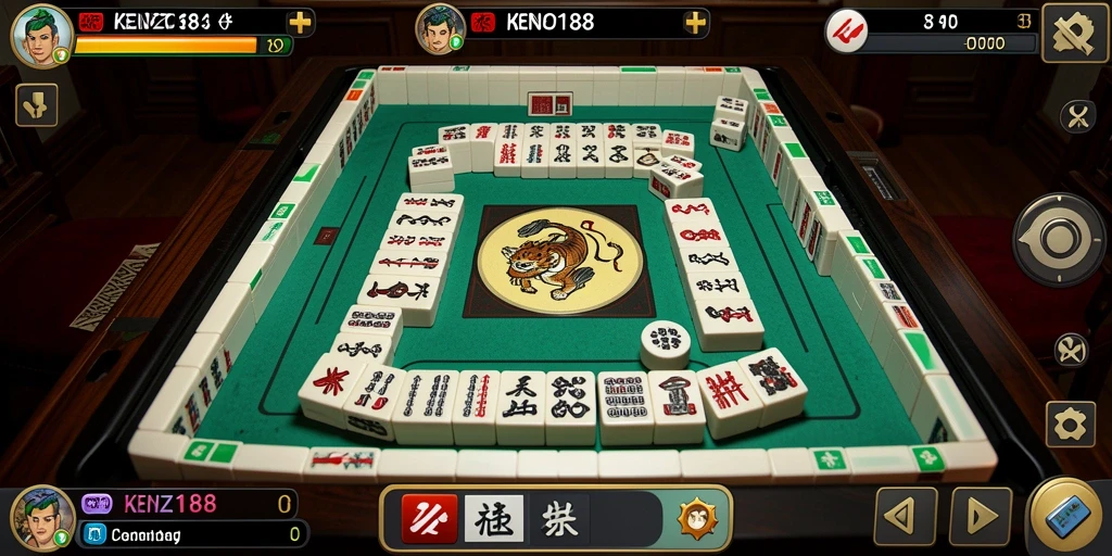 Tampilan gameplay Mahjong yang memukau dan interaktif.