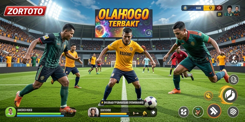 Screenshot ZORTOTO menampilkan gameplay olahraga yang seru dan kompetitif.